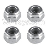 HuanQi 727 Parts-90-01 F5225 M3 Locknut(4pcs),HuanQi 727 Rc Car Spare Parts Replacement Accessories,HQ727 HQ 727 1:10 Scale BRUSHED RC Racing Truck Parts rc off-road car Parts,Truck Car Parts